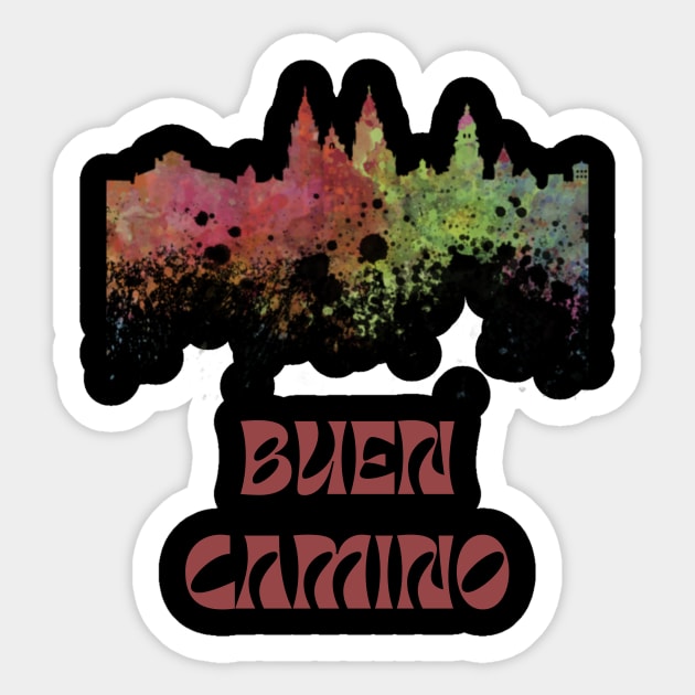 Buen camino with cathedral Sticker by marcos4deals